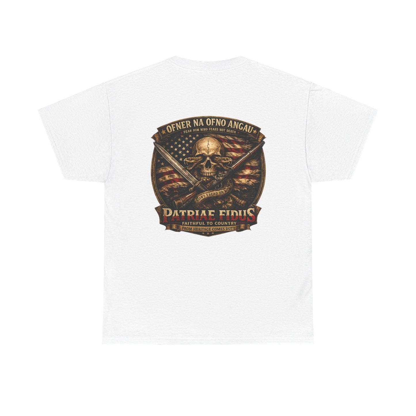 Skull & Rifles Tee — Patriotic American Skull T-Shirt