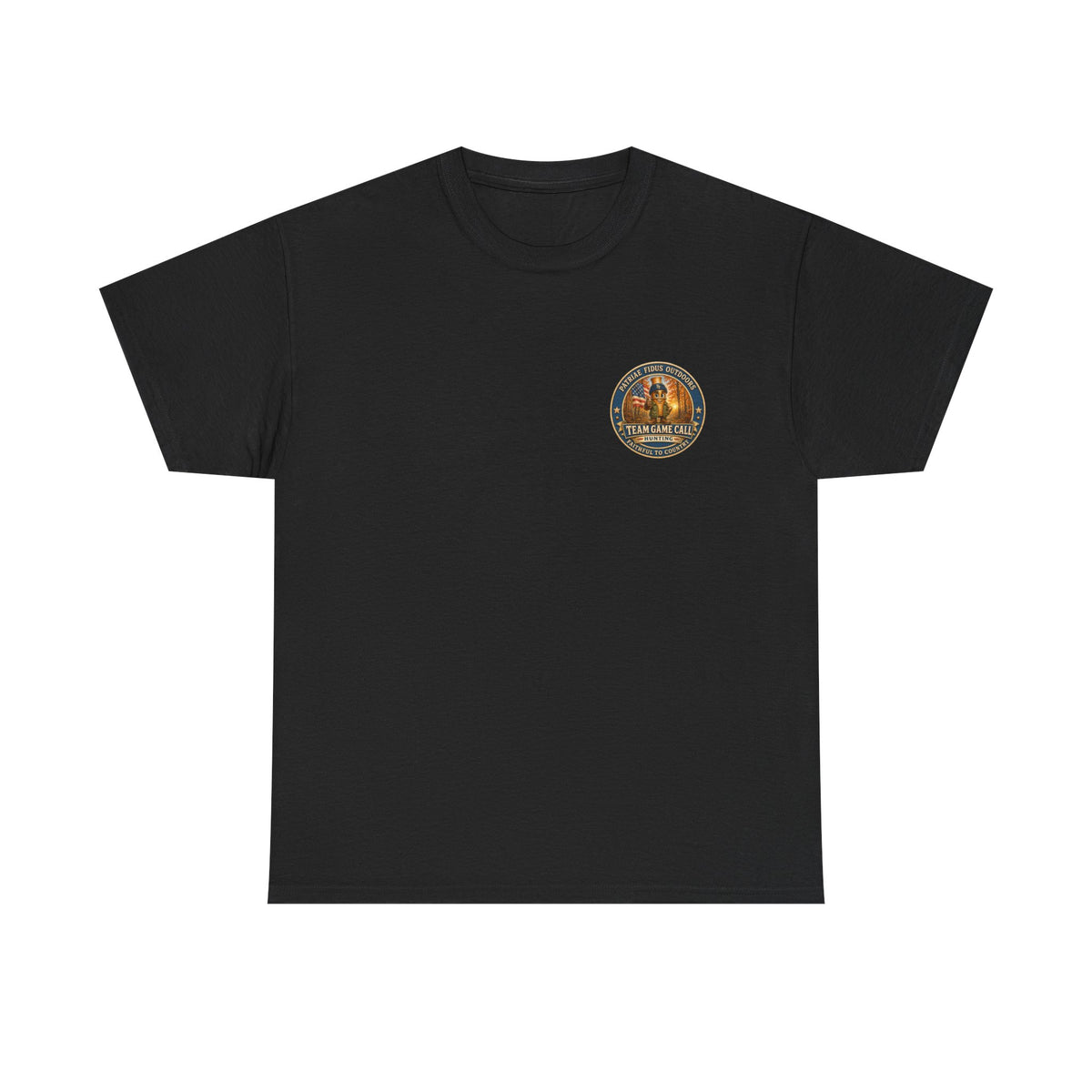Hunting Dogs T-Shirt — Patriæ Fidus Outdoor "Hunt Hard Live Free" Graphic Tee