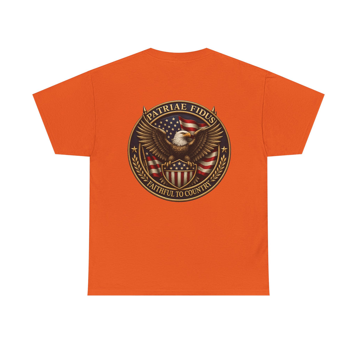 Patriotic "Patriae Fidis" American Flag - Eagle Graphic  T‑Shirt