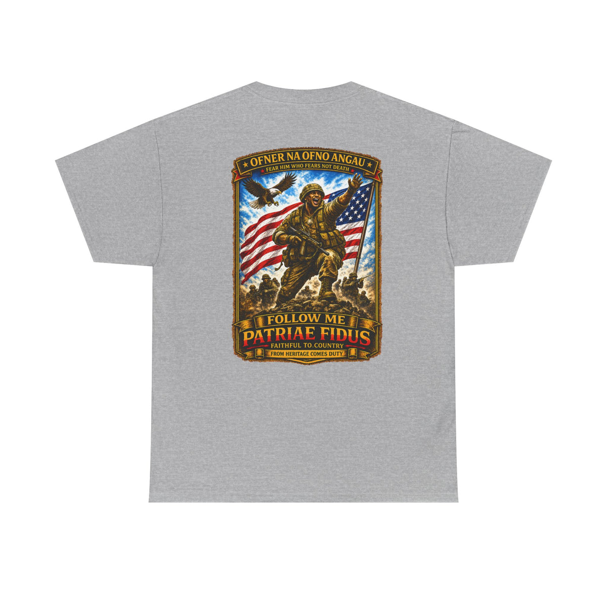 Iron Mike "Follow Me, Patriæ Fidus" Military Tribute T-Shirt