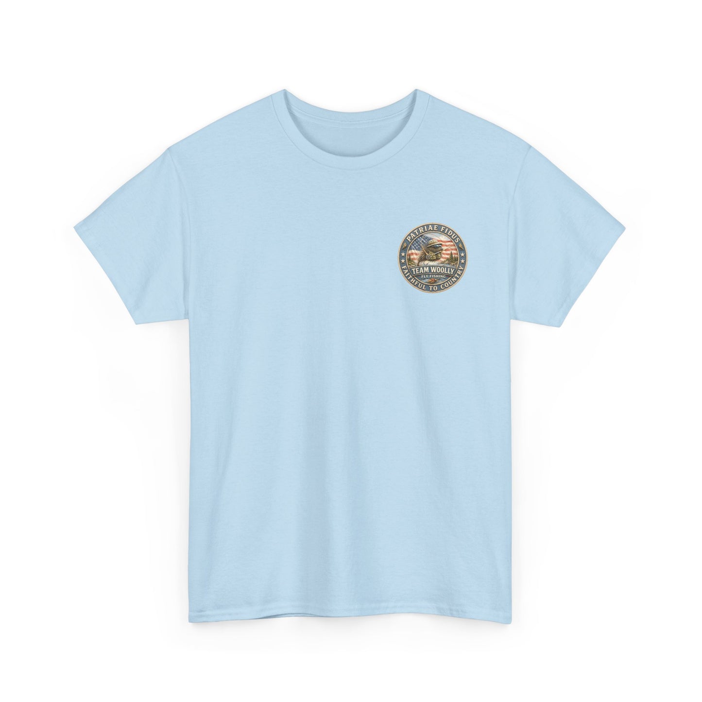 T-Shirt — Team Woolly Dry Flies Fishing Graphic Tee (Back Print)