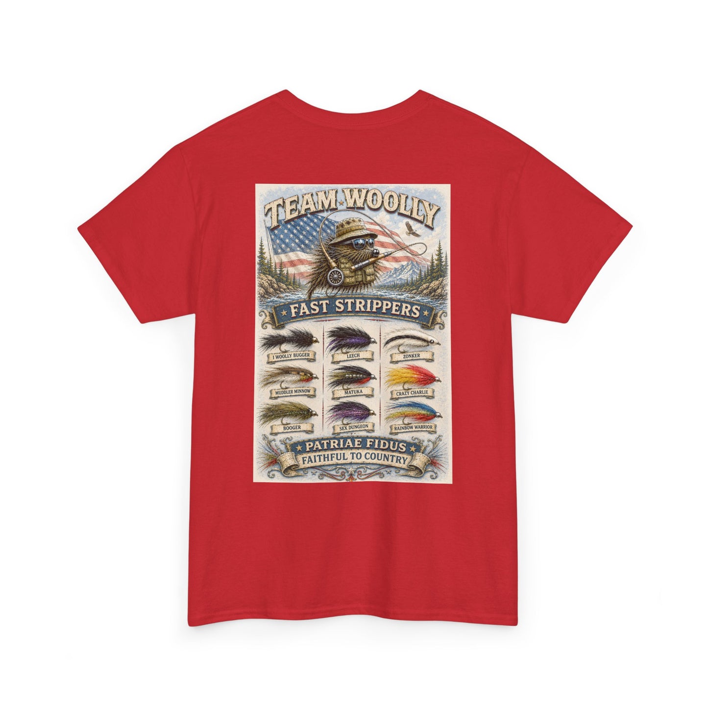 Team Woolly Streamer Collection T-Shirt: (Fast Strippers)