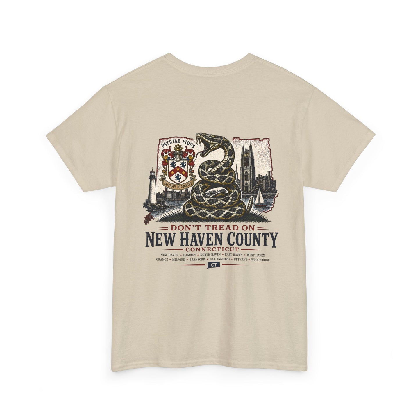 New Haven County "Don’t Tread On Me" Tee — Connecticut Pride Graphic T-Shirt