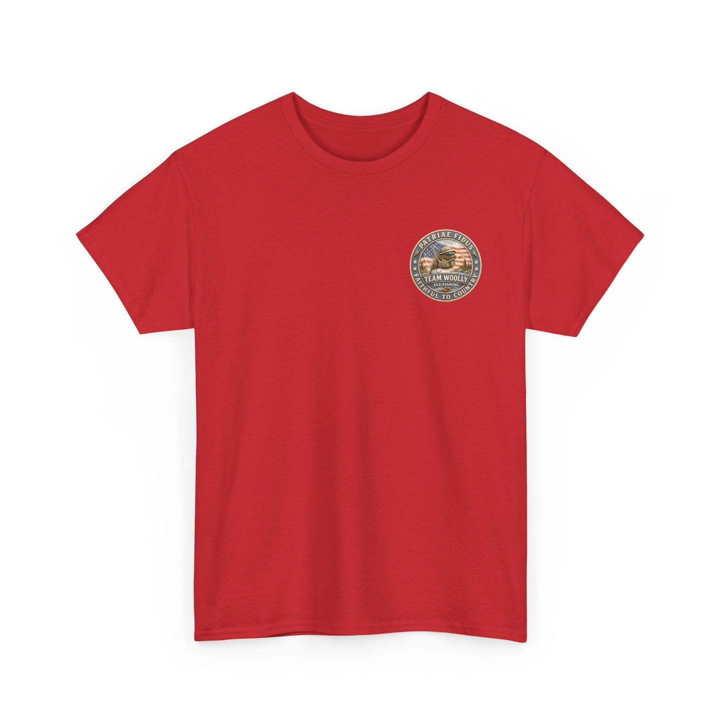 T-Shirt — Team Woolly Dry Flies Fishing Graphic Tee (Back Print)