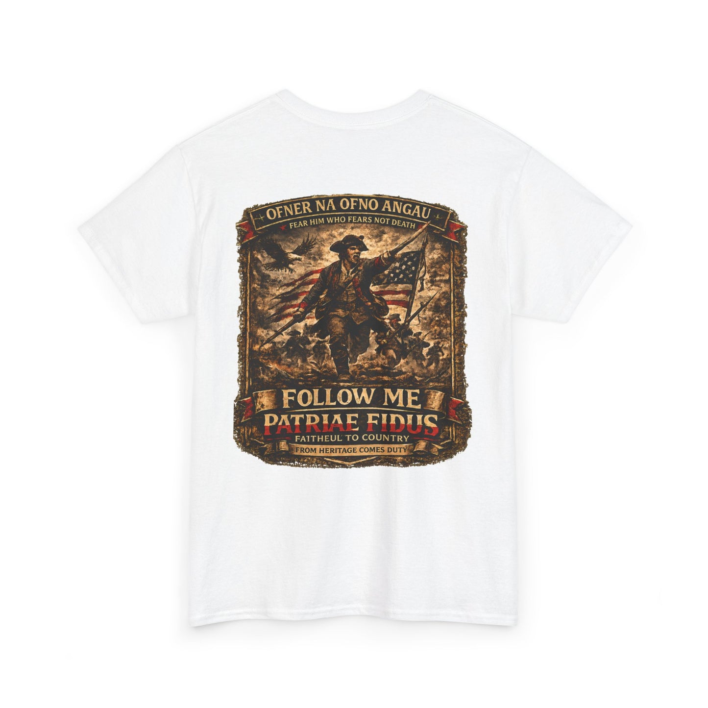 Veteran Patriot T‑Shirt — "I Follow Me, I Do Not Raise Fious" Military Flag Tee