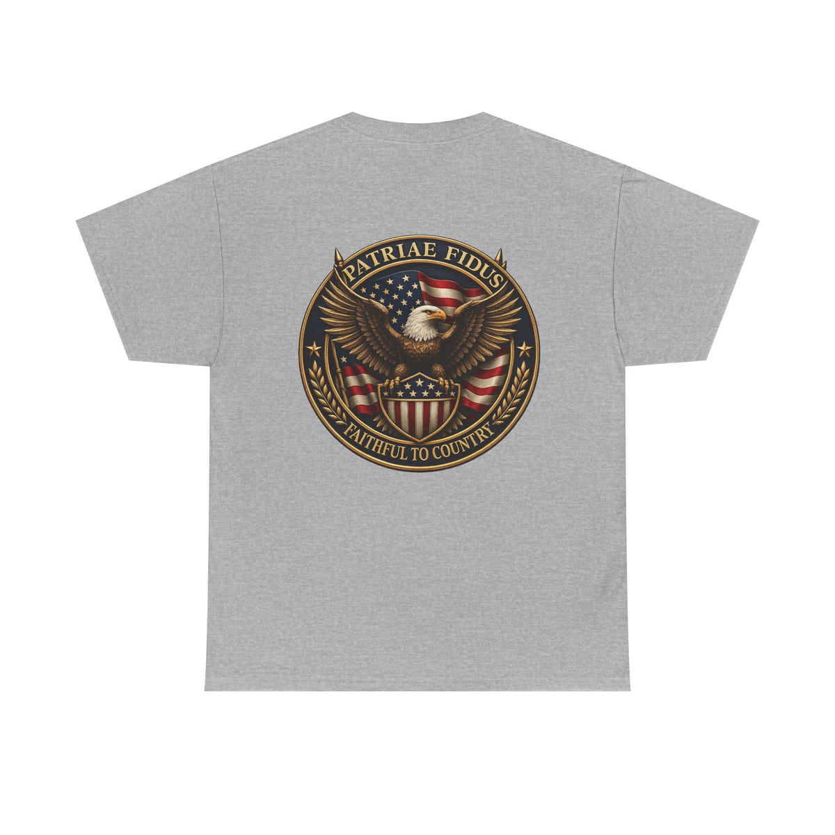Patriotic "Patriae Fidis" American Flag - Eagle Graphic  T‑Shirt