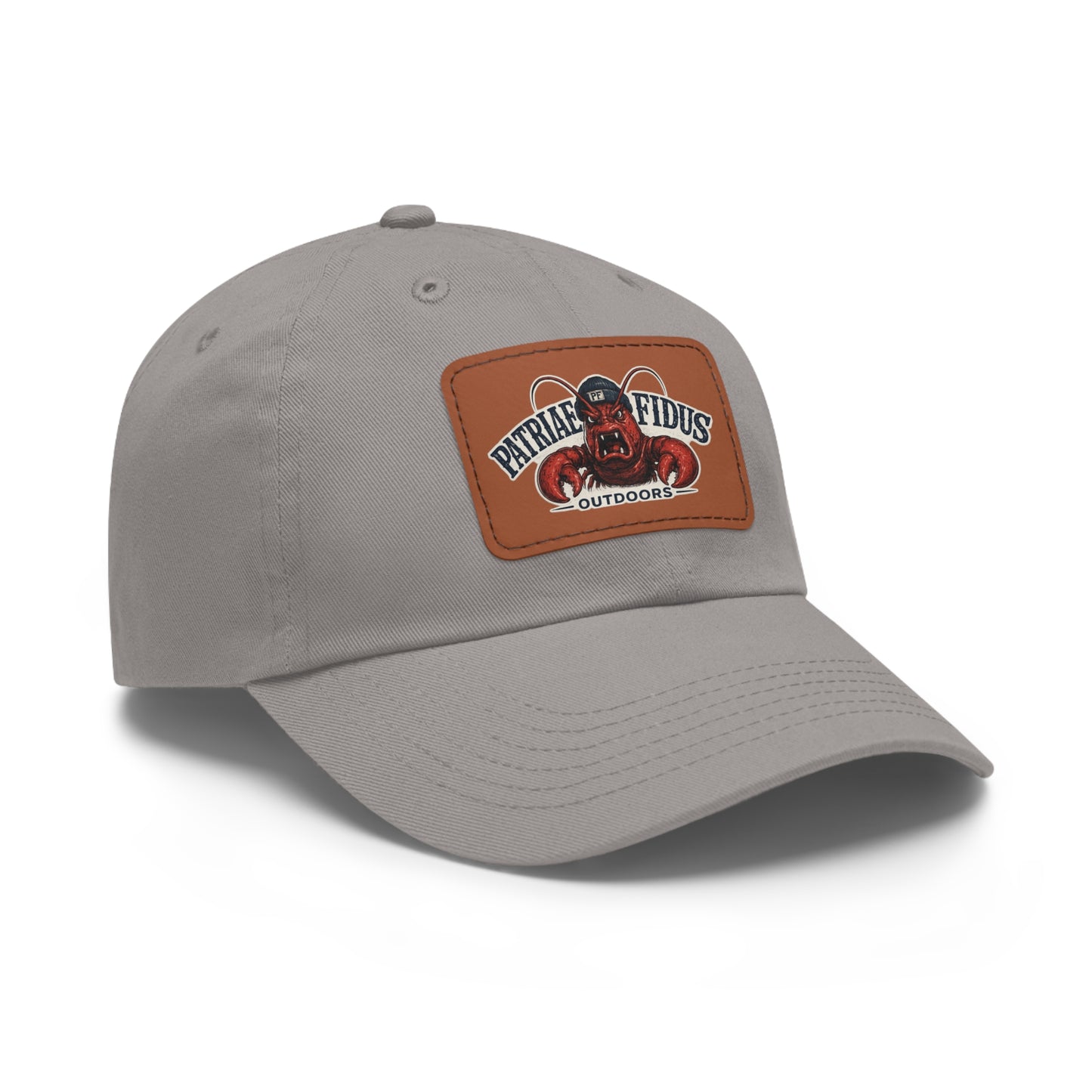 Leather Patch Dad Hat — Patriæ Fidus Outdoors Logo Cap