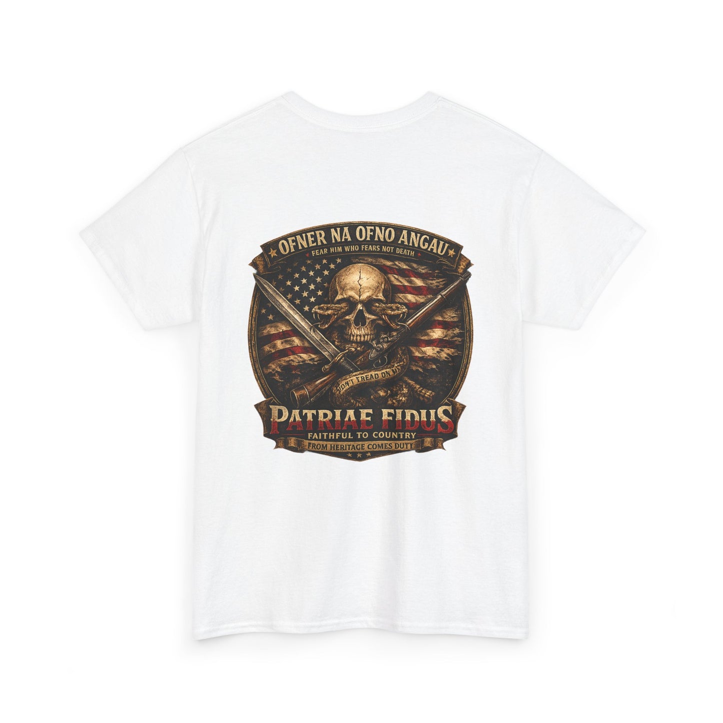 Skull & Rifles Tee — Patriotic American Skull T-Shirt