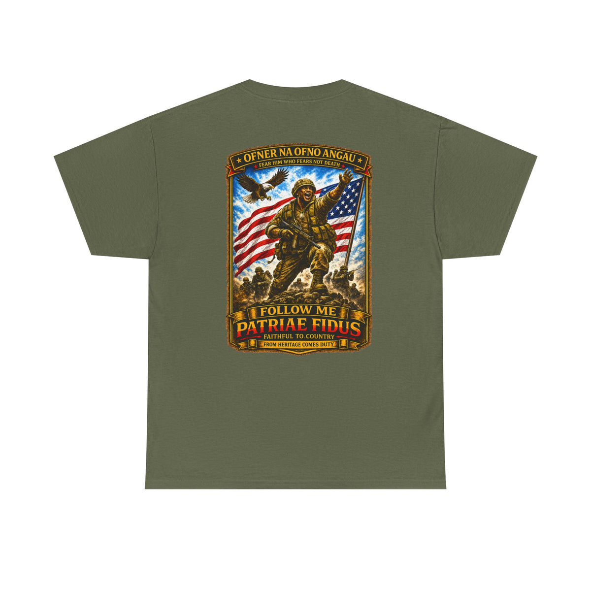 Iron Mike "Follow Me, Patriæ Fidus" Military Tribute T-Shirt