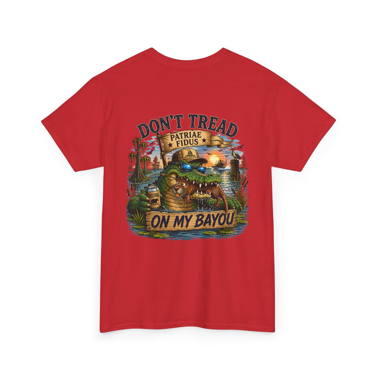 T-Shirt — "Don't Tread On My Bayou" Gator Graphic Tee