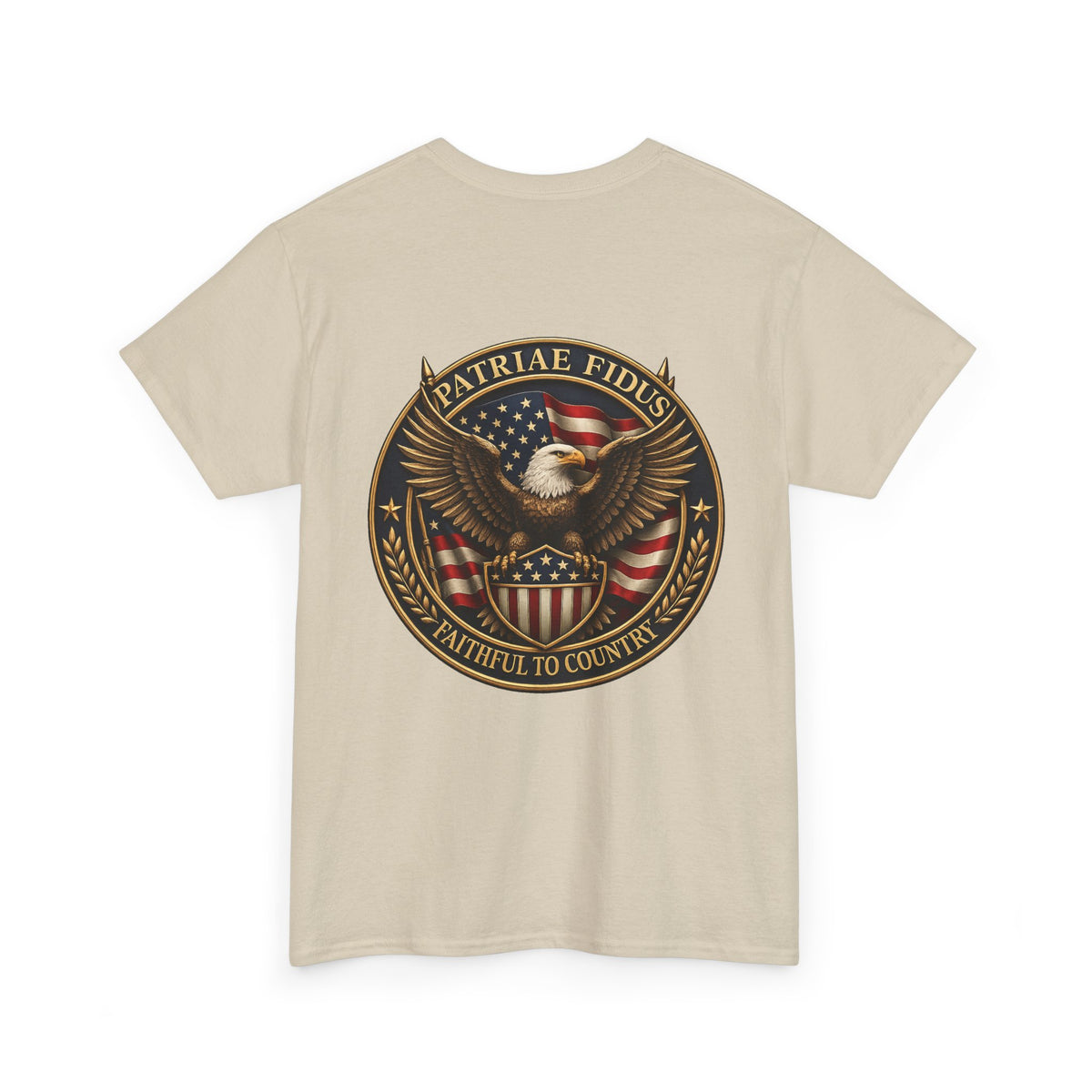 Patriotic "Patriae Fidis" American Flag - Eagle Graphic  T‑Shirt
