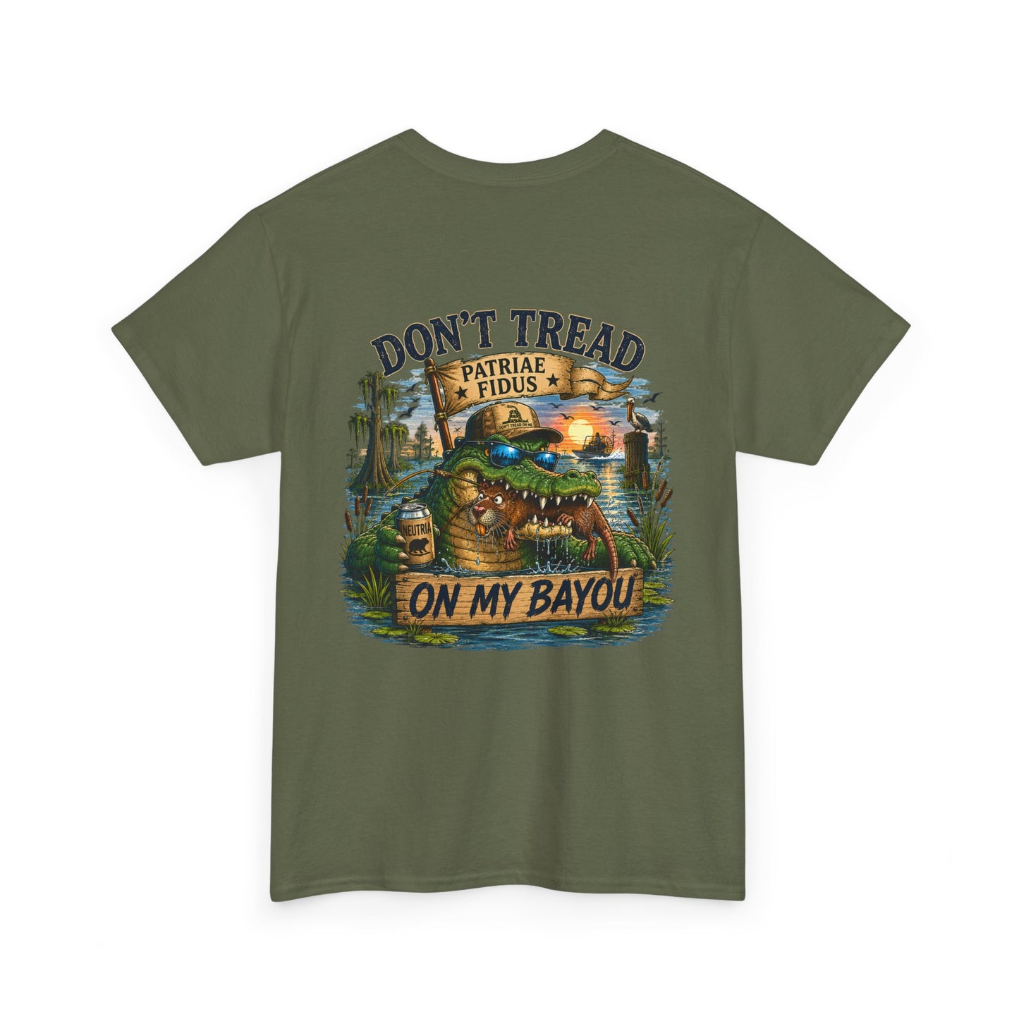 T-Shirt — "Don't Tread On My Bayou" Gator Graphic Tee