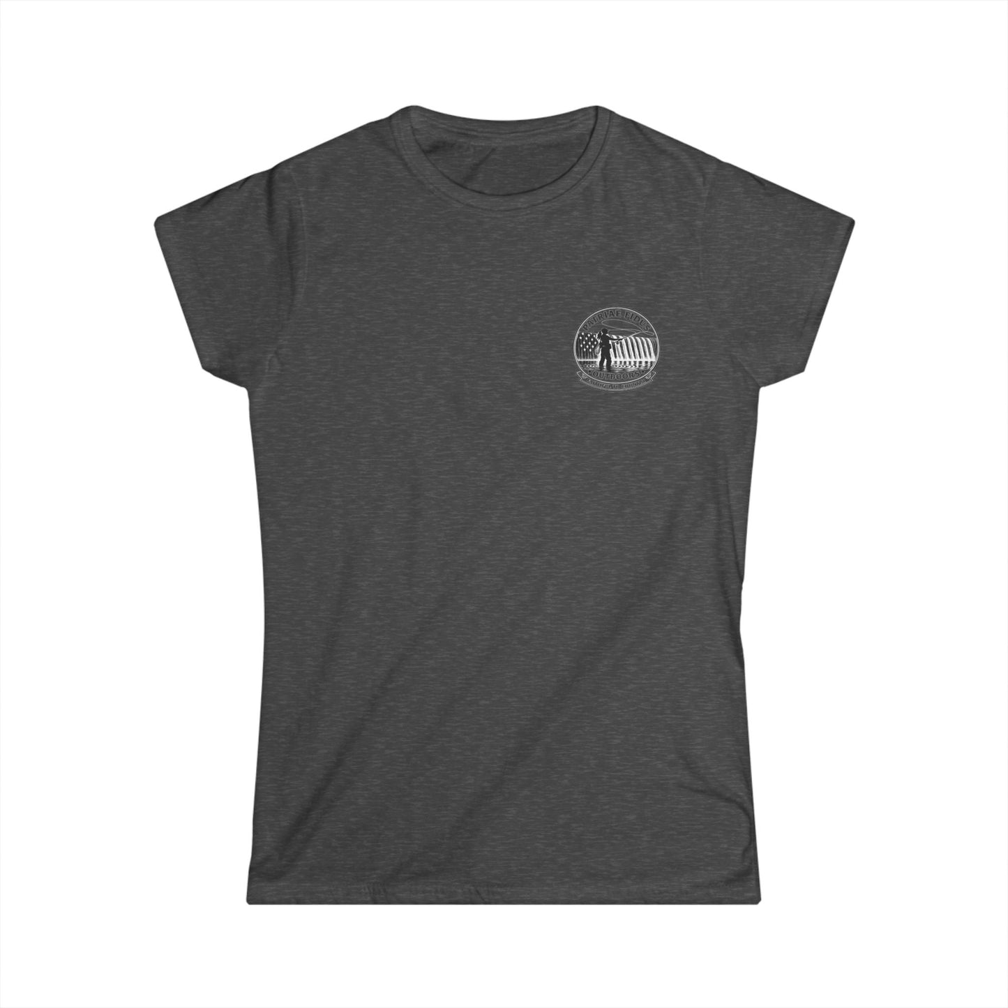 Women's Fly Fishing Tee — "Cast, Breathe, Repeat" Nature Graphic