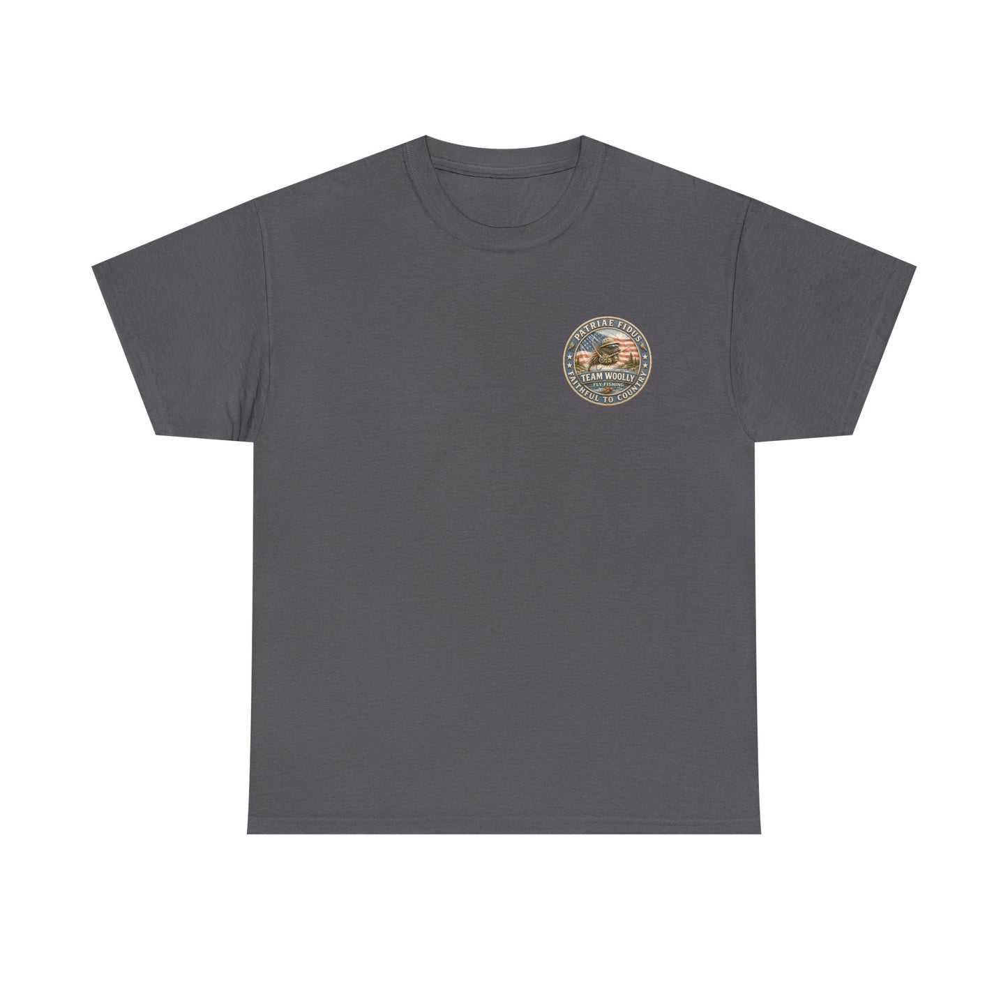 Team Woolly Dry Fly Collection T-Shirt: ("Like It On Top")