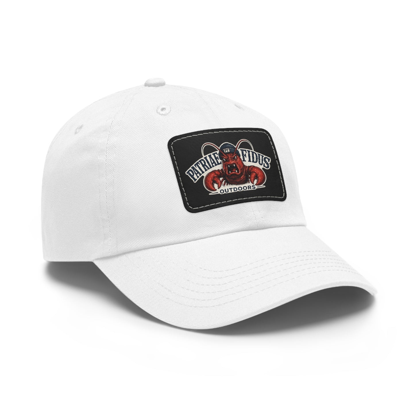 Leather Patch Dad Hat — Patriæ Fidus Outdoors Logo Cap