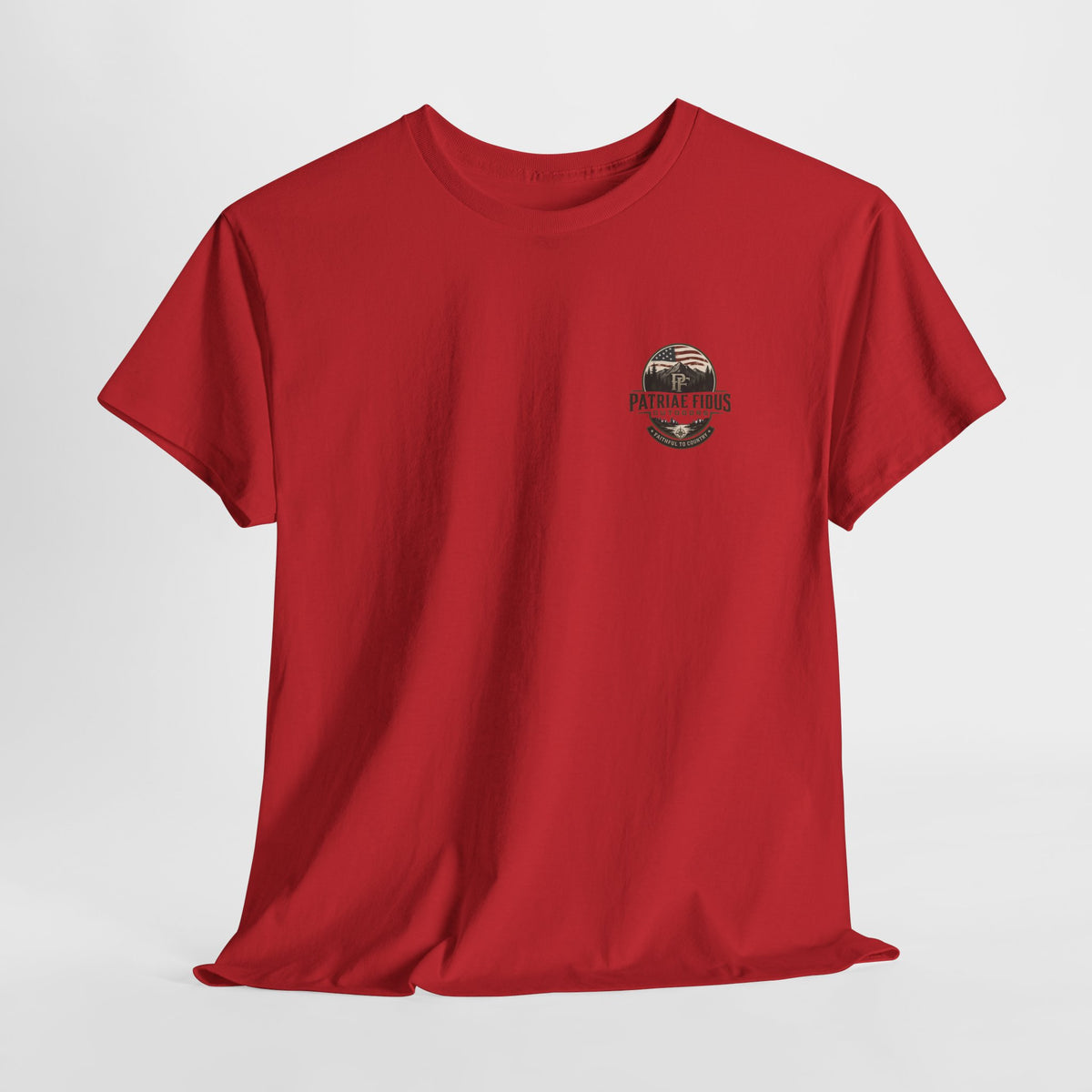 Patriae Fidus Outdoors T-Shirt — 'Faithful to Country' American Flag Tee