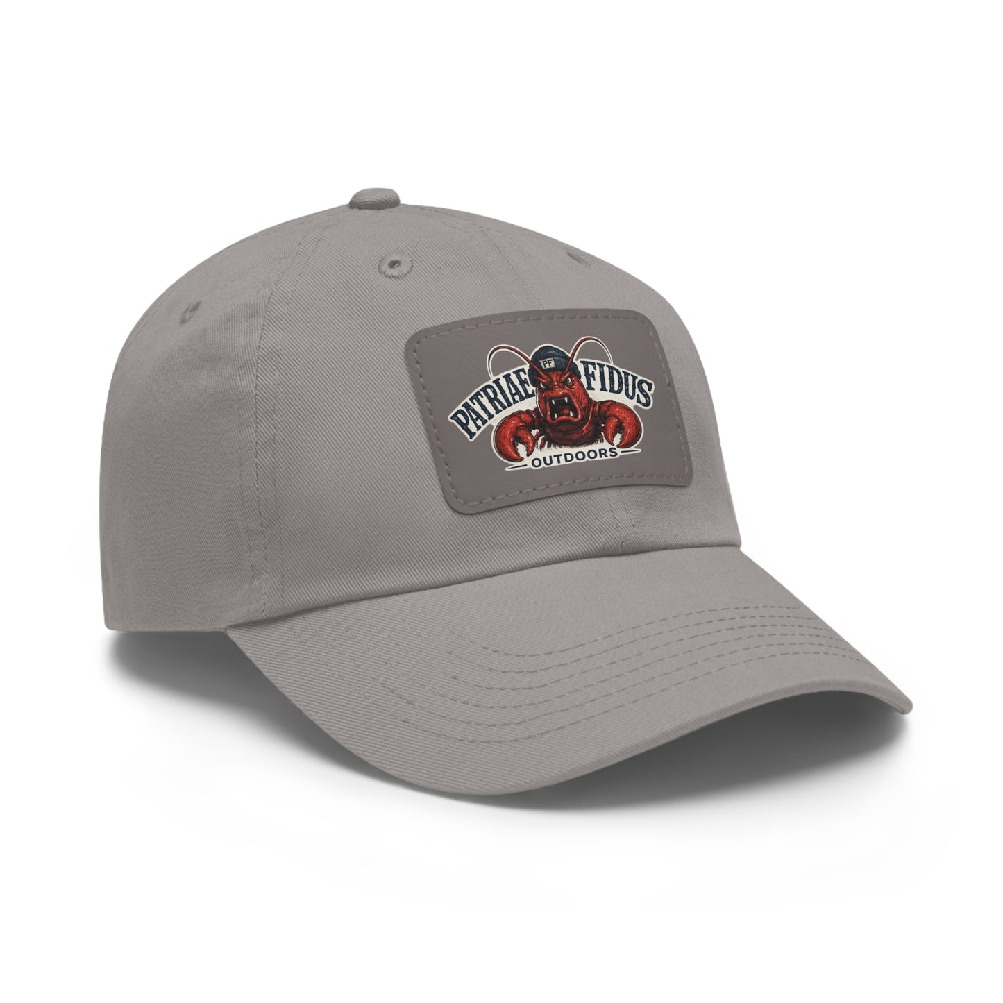 Leather Patch Dad Hat — Patriæ Fidus Outdoors Logo Cap