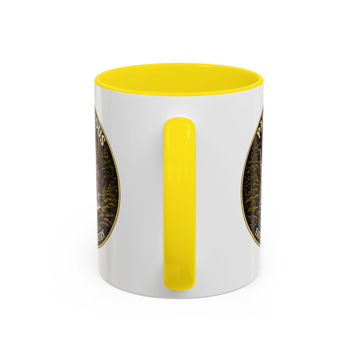 Patriae Fidus Flag Waterfall Accent Coffee Mug (11/15oz) — Faithful to Country
