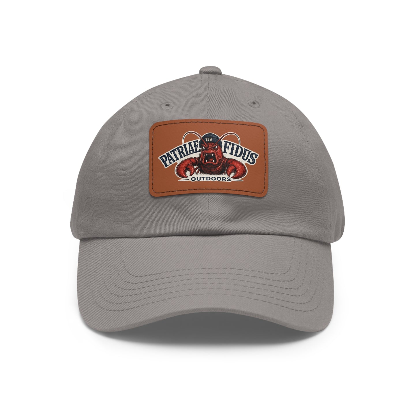 Leather Patch Dad Hat — Patriæ Fidus Outdoors Logo Cap