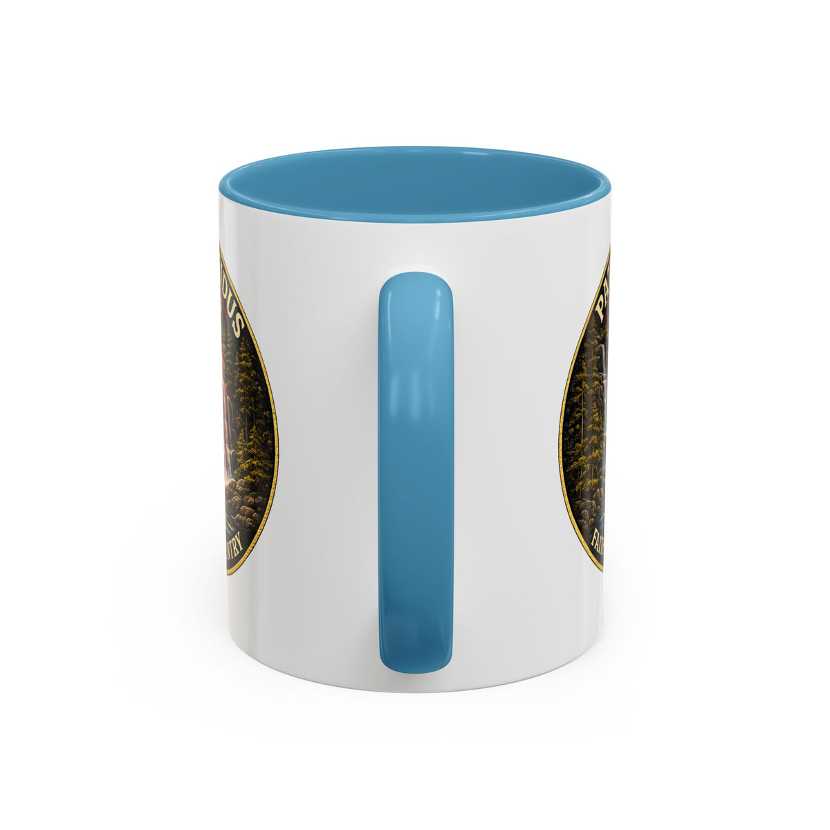 Patriae Fidus Flag Waterfall Accent Coffee Mug (11/15oz) — Faithful to Country
