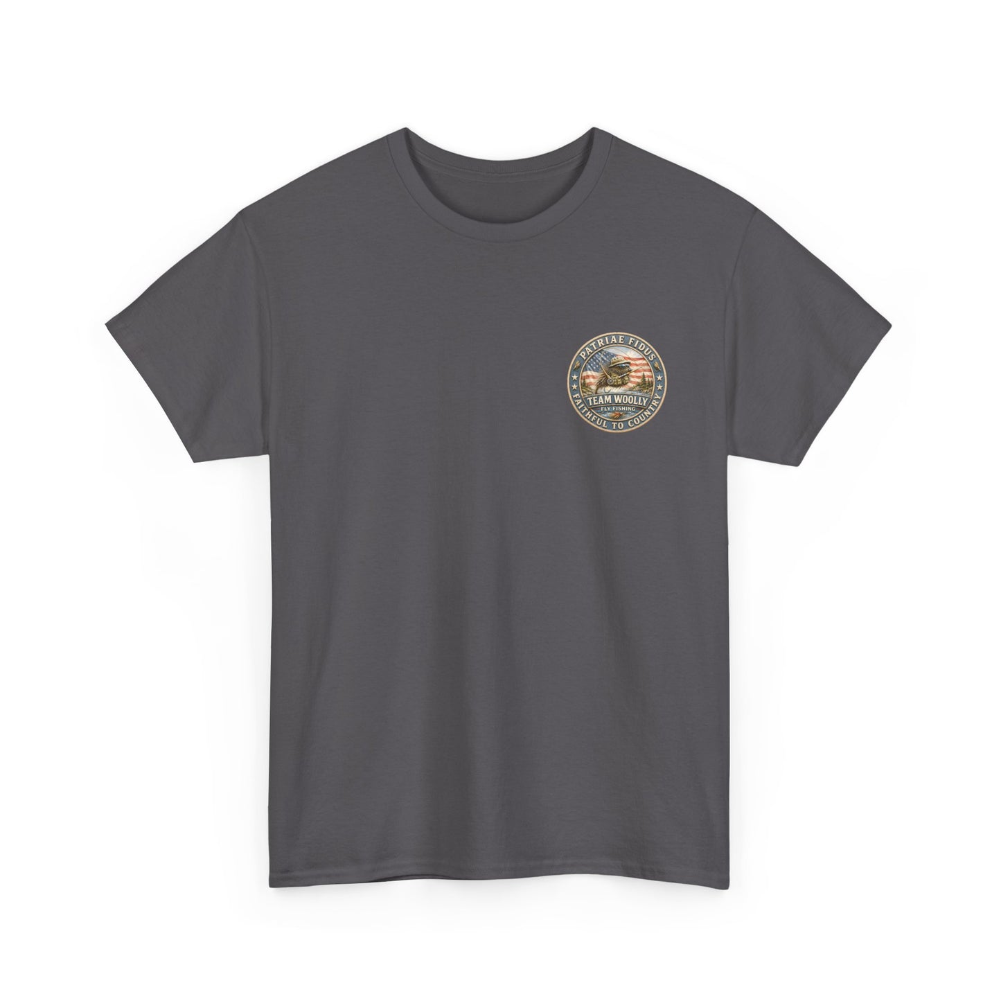 "Never Caught in an Ugly Place" T-Shirt - Trout Patriae Fidus Outdoors - Outdoors Graphic