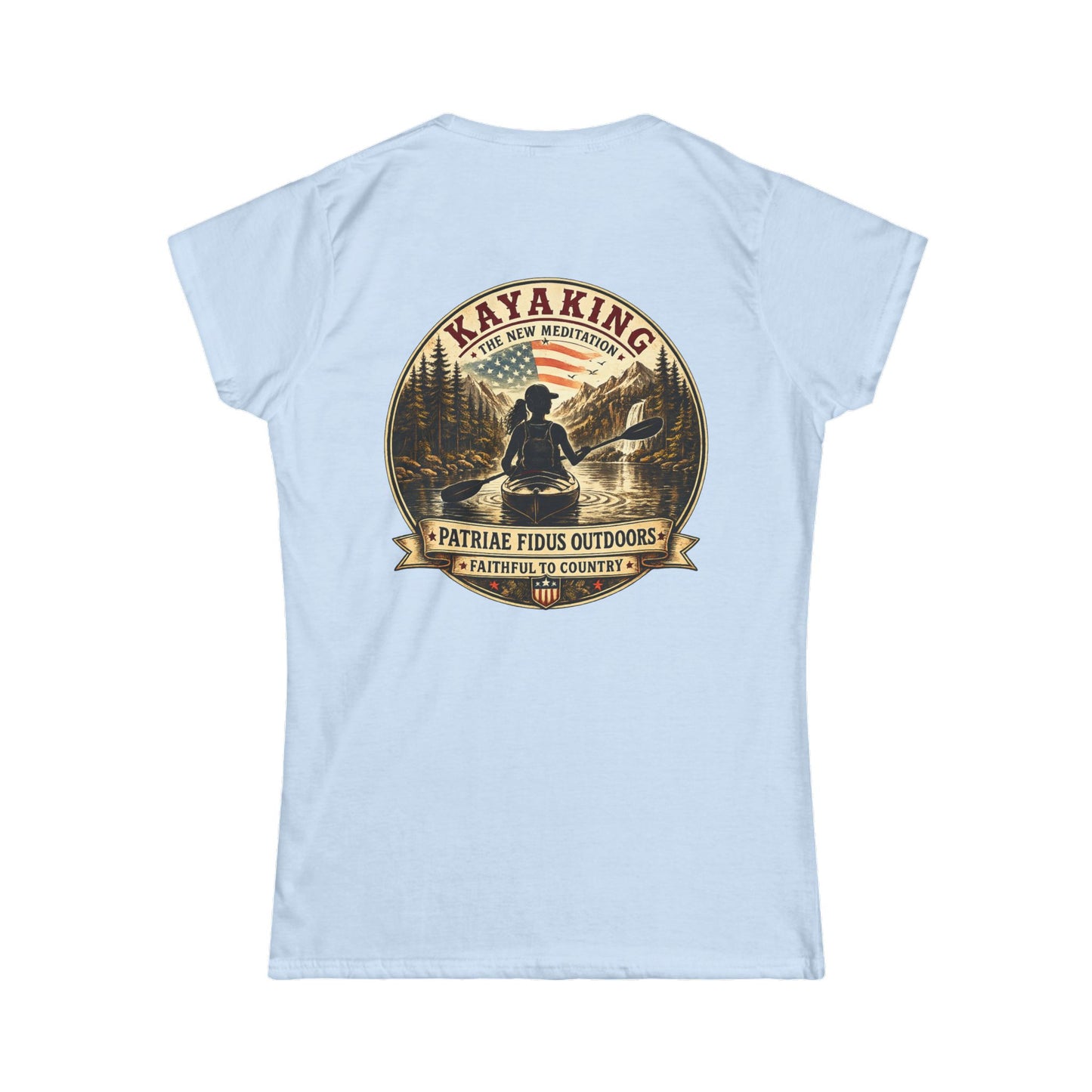 PFO Logo Women's Tee — Patriotic American Flag Graphic T-Shirt