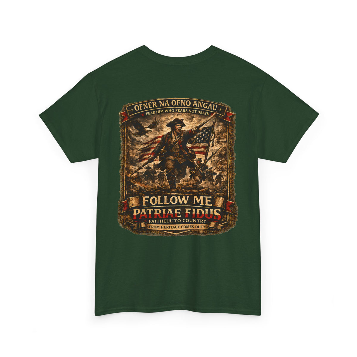 Veteran Patriot T‑Shirt — "I Follow Me, I Do Not Raise Fious" Military Flag Tee