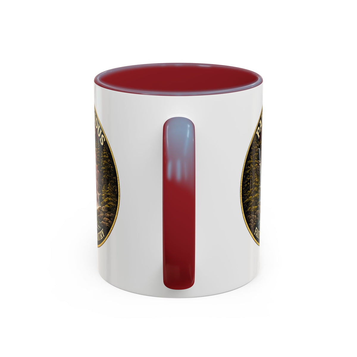 Patriae Fidus Flag Waterfall Accent Coffee Mug (11/15oz) — Faithful to Country