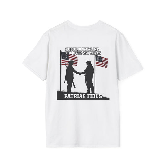 Veteran T-Shirt - "Holding the Line for Over 250 Years" Patriæ Fidus American Flag Tribute