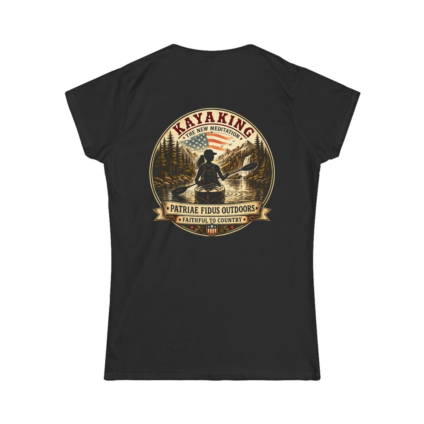PFO Logo Women's Tee — Patriotic American Flag Graphic T-Shirt