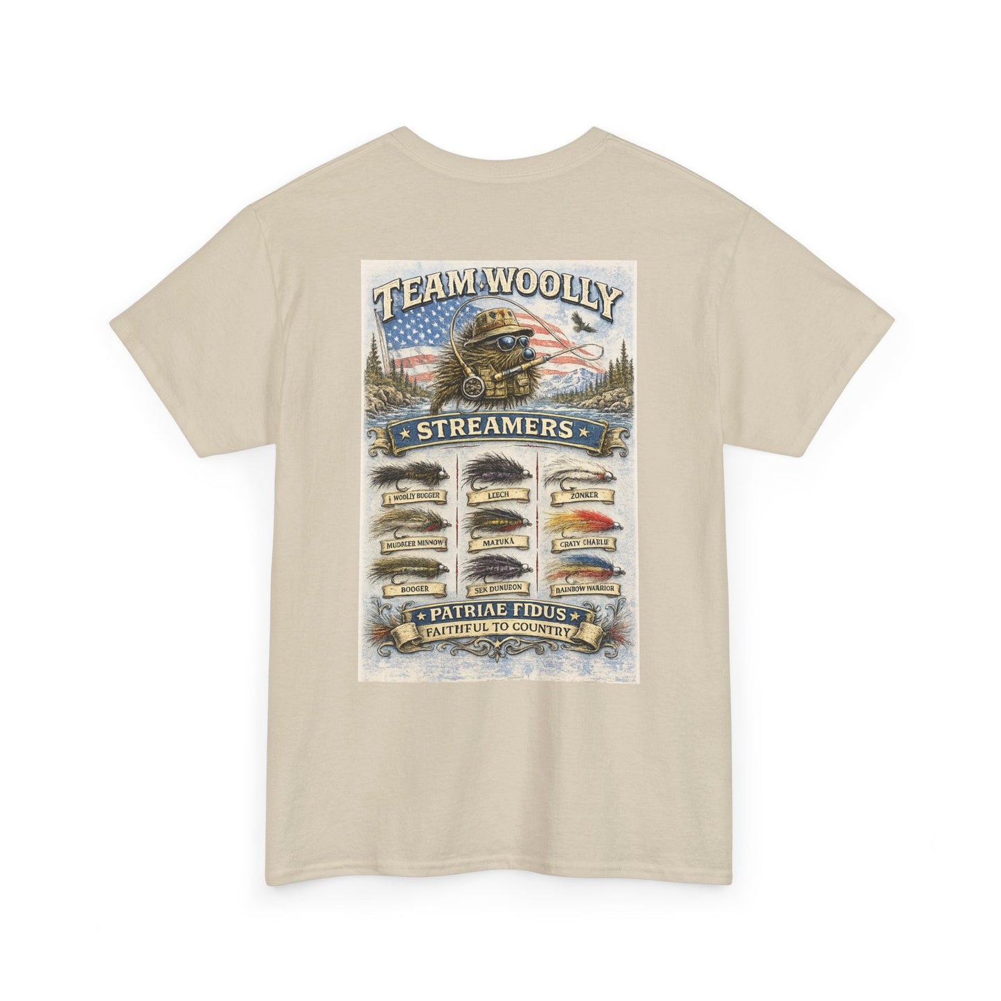 Team Woolly Streamers Fishing T-Shirt — Fly Fishing Lures Graphic Tee
