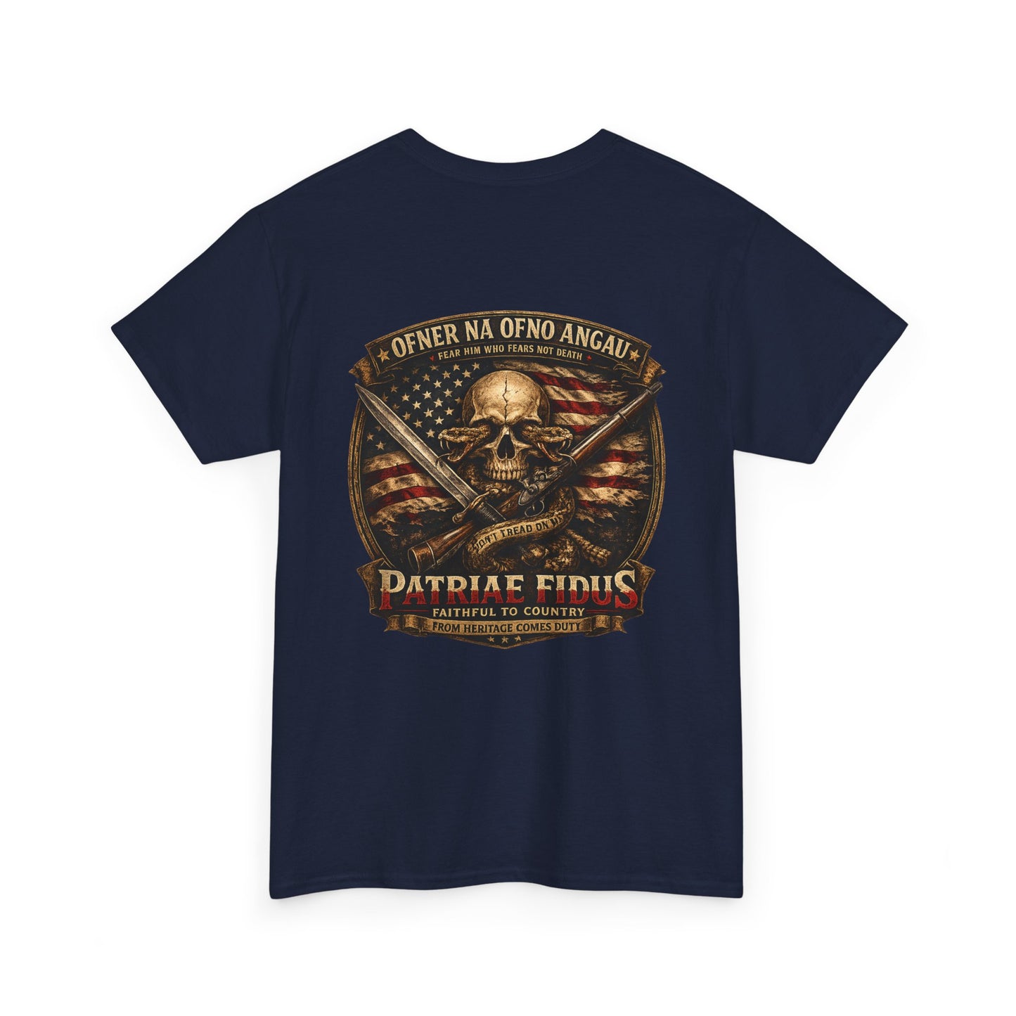 Skull & Rifles Tee — Patriotic American Skull T-Shirt