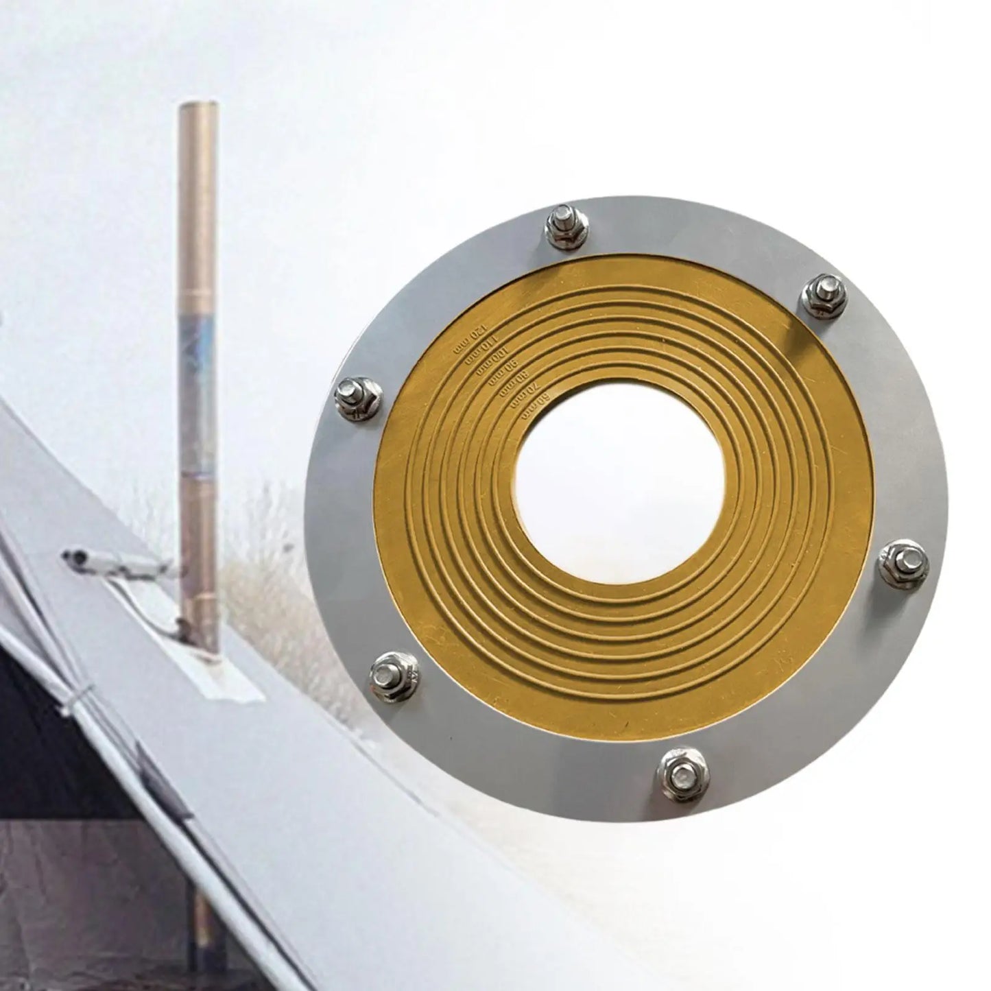 Tent Stove Jack Tent Accessories High Temp Resistant Roof Vent Pipe Flashing Practical Burner Flue Pipe Fitting Stove Vent Acces