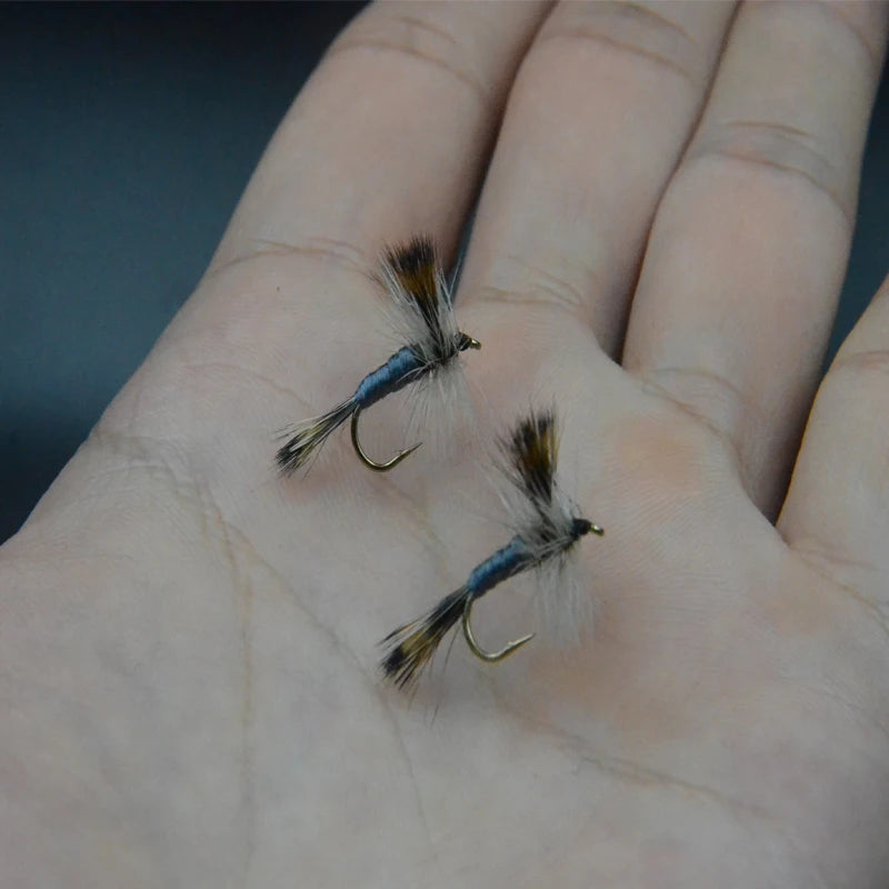 5pcs Grey Wulff/Royal Wulff Dry Flies Fly Fishing Lures 2styles Assorted 12# Artificial Fly Resembled Mayfiles Fooling Trout