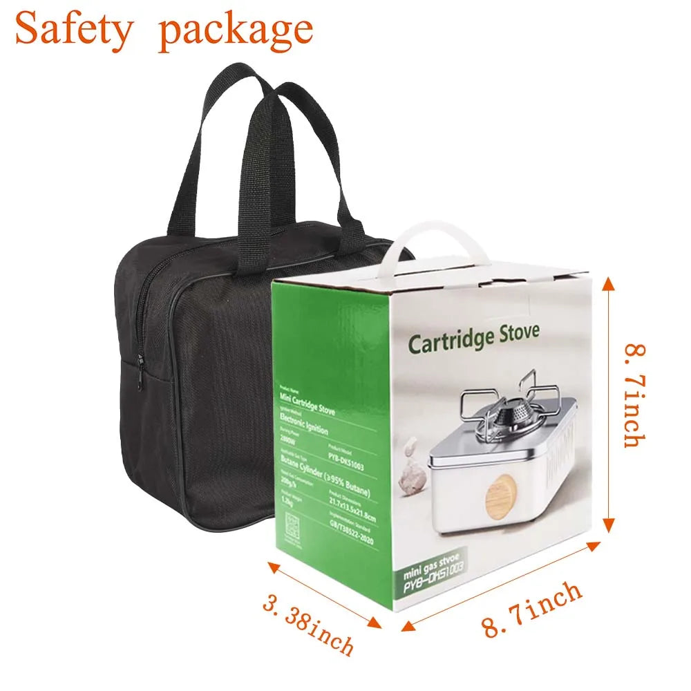 2800W Camping Gas Stove  High Firepower Portable Cassette Furnace Outdoor Gas Burner Picnic Hiking Traveling