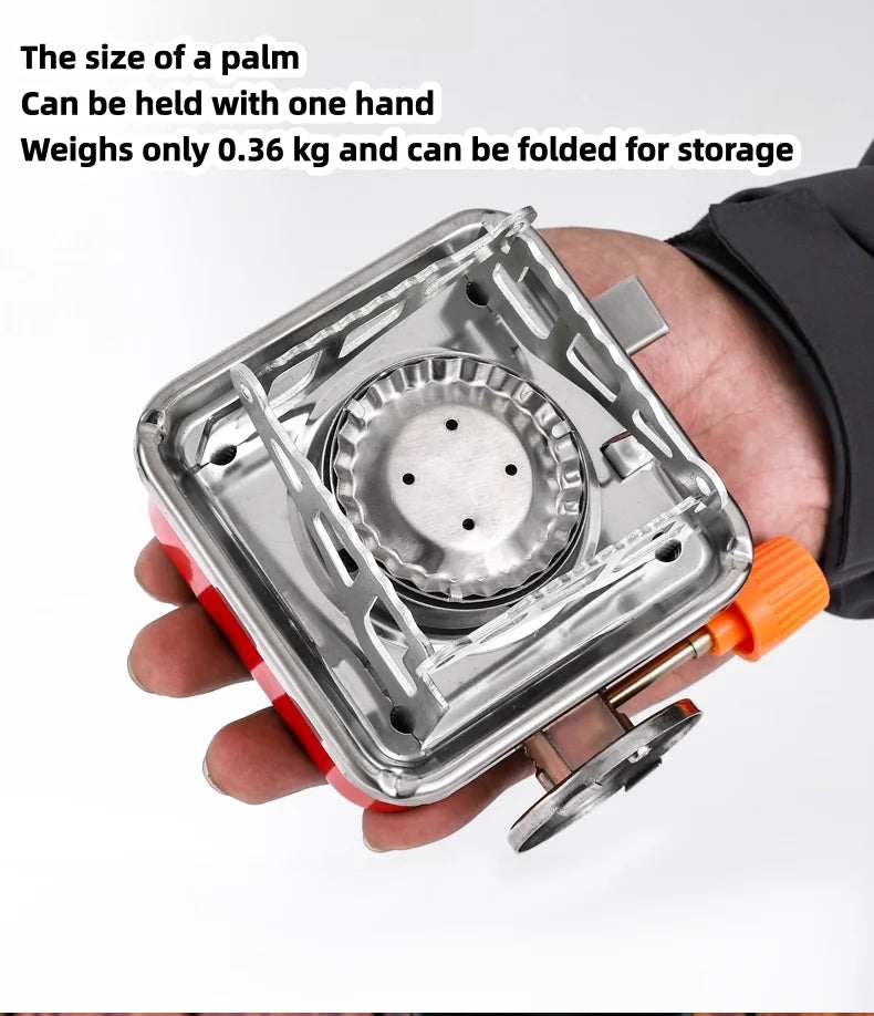 Portable camping stove burner, foldable and windproof outdoor fire stove, camping, hiking, picnic, camping burner, barbecue stov