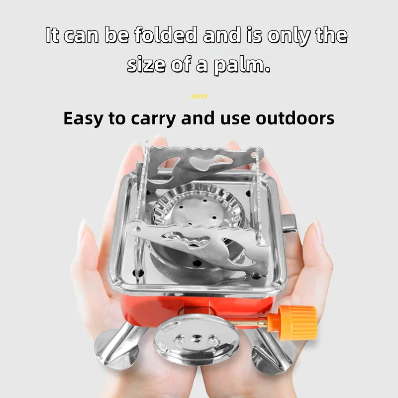 Portable camping stove burner, foldable and windproof outdoor fire stove, camping, hiking, picnic, camping burner, barbecue stov