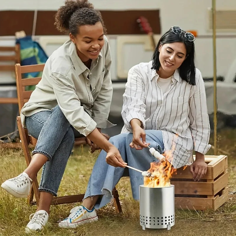 1pcs Portable Mini Camping Stove, Non-smoking, Suitable For Indoor And Outdoor Use, Perfect For Camping, Garden Warmth