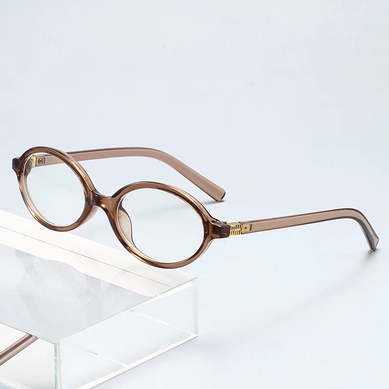 Fashion Small Oval Leopard Sunglasses Women Lovely Ins No Makeup Anti Blue Light Glasses Cute Decorative Computer Glasses 선글라스