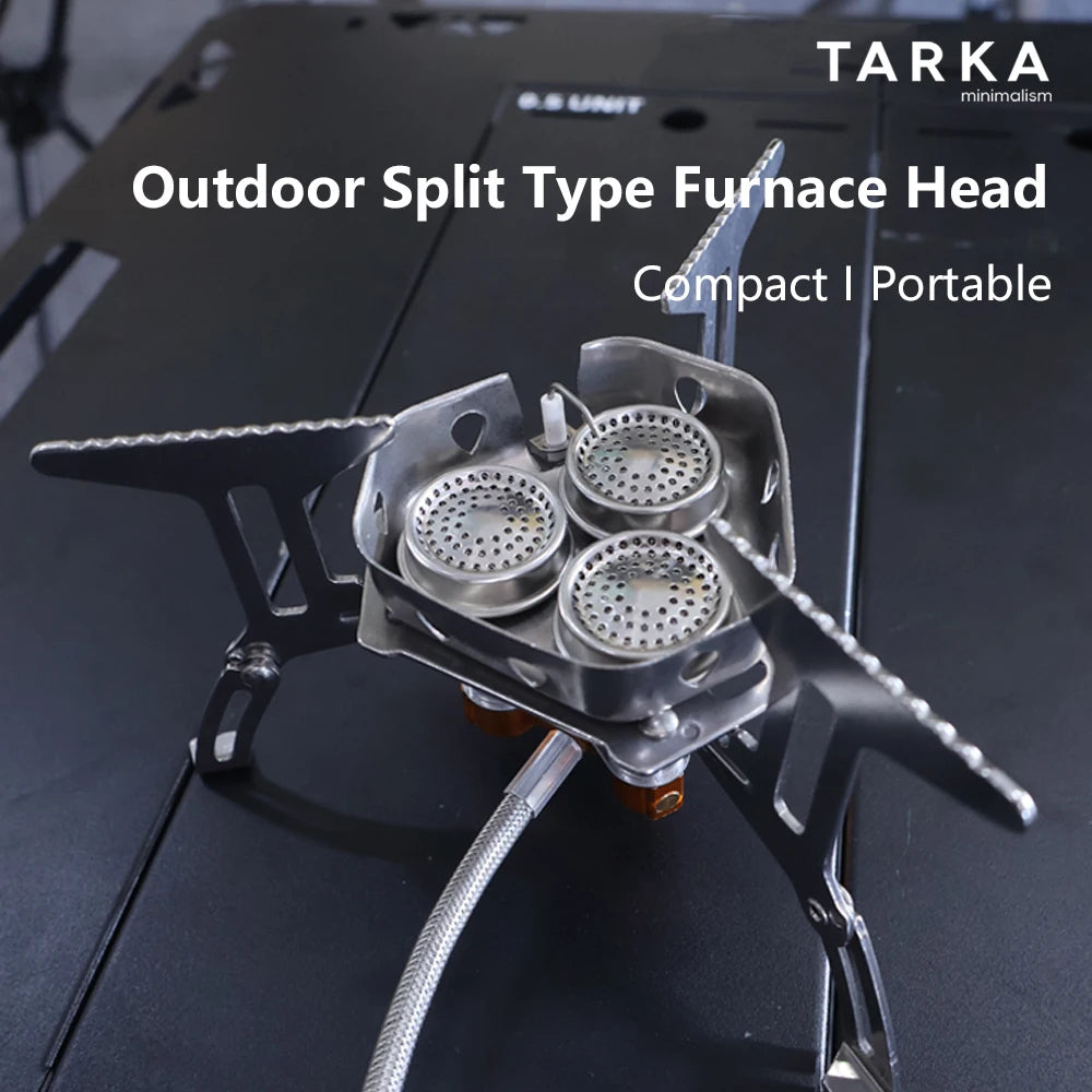 Portable Lightweight Outdoor Camping Three-Head Stove for Barbecue And Tea Drinking - Compact Travel-Friendly Design