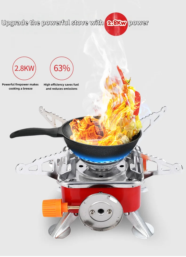 Portable camping stove burner, foldable and windproof outdoor fire stove, camping, hiking, picnic, camping burner, barbecue stov
