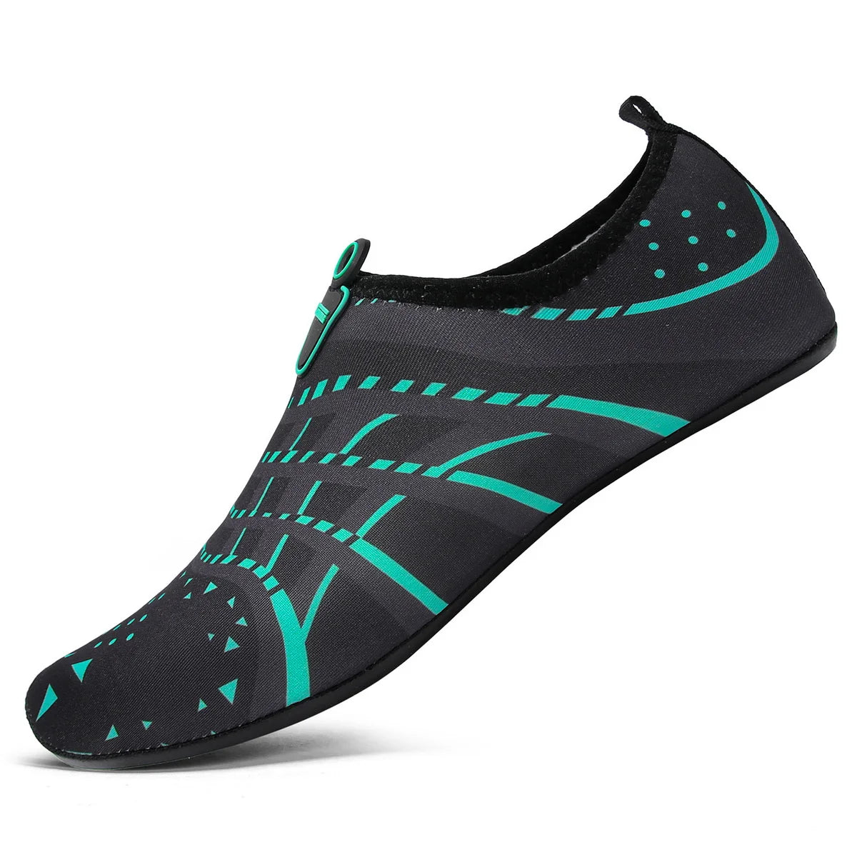 New Beach Shoes Wading Upstream Shoes Non-Slip Water Socks Swimming Shoes Breathable Treadmill Soft Shoes Black Soft Soled