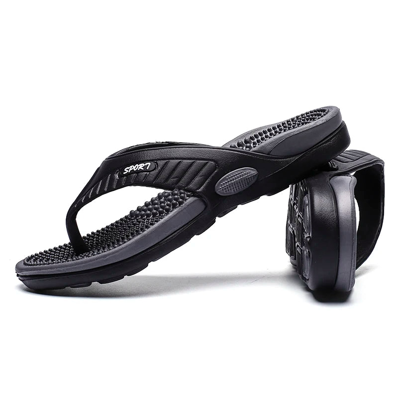 Men Massage Flip Flops EVA Slippers Summer Breathable Beach Shoes Sandals Men Flip Flops Breathable Plus Big Size Men Slipper 46