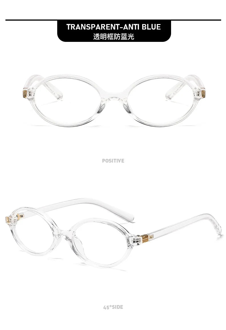 Fashion Small Oval Leopard Sunglasses Women Lovely Ins No Makeup Anti Blue Light Glasses Cute Decorative Computer Glasses 선글라스