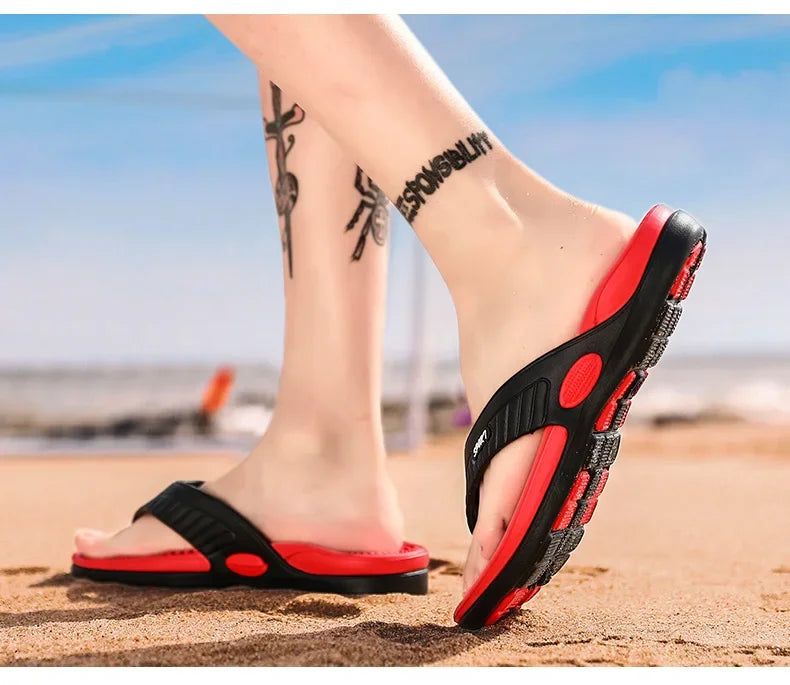 Men Massage Flip Flops EVA Slippers Summer Breathable Beach Shoes Sandals Men Flip Flops Breathable Plus Big Size Men Slipper 46