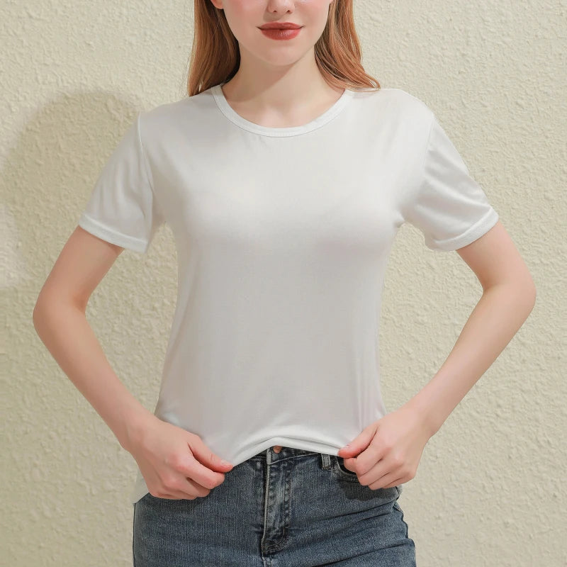 Solid Women Cotton T-shirt V-Neck Short Sleeve Female Tee Slim White And Balck T-Shirt Casual Solid Lady Tshirt Tops