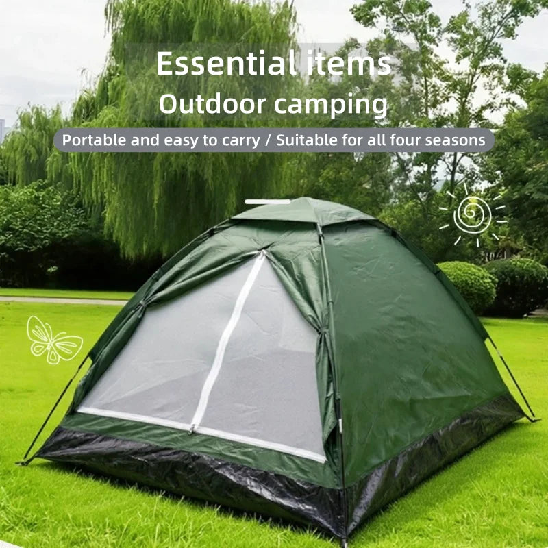 Sun shield, camping tent, ultralight tent – 2-person outdoor equipment for hiking, dual-layer door, portable camping accessory.