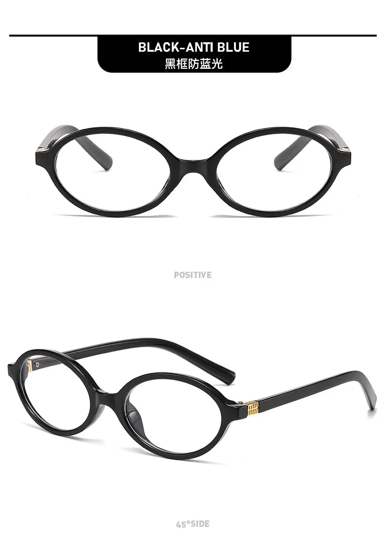 Fashion Small Oval Leopard Sunglasses Women Lovely Ins No Makeup Anti Blue Light Glasses Cute Decorative Computer Glasses 선글라스
