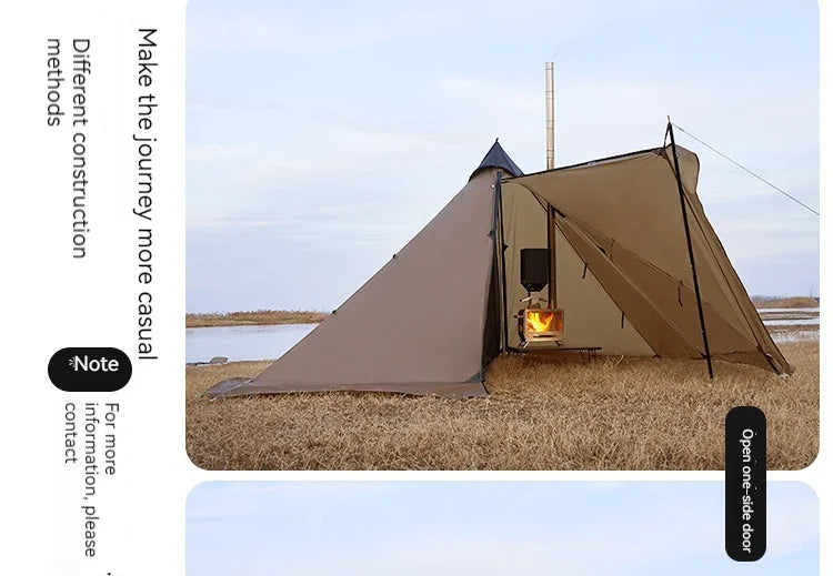 ASTA GEAR Fk 4 Camping pyramid ultralight tent can burn firewood, stove with snow skirt