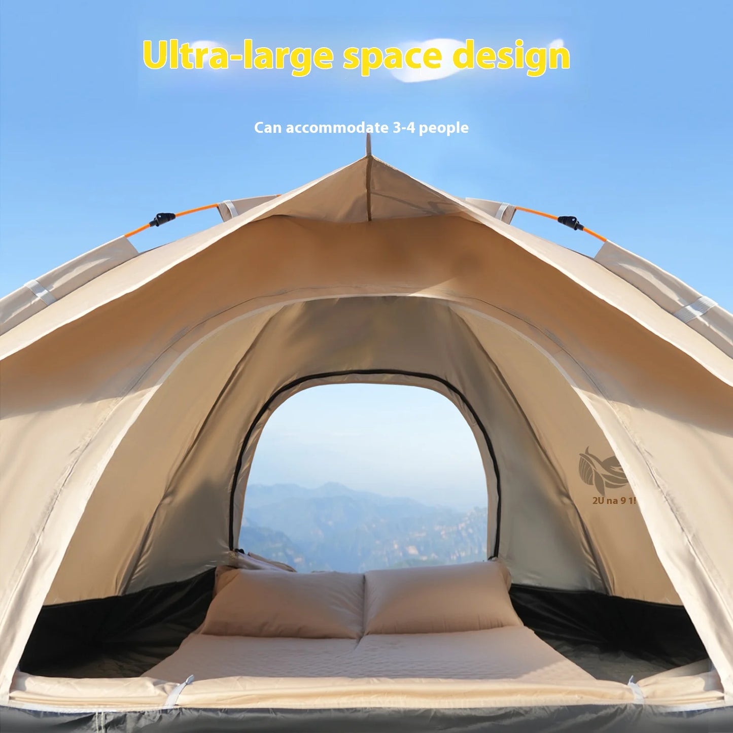 Portable Camping Tent Self-driving Travel Instant Tents For Outdoor Camping, Emergency Tent 4 Person Waterproof Family Tent